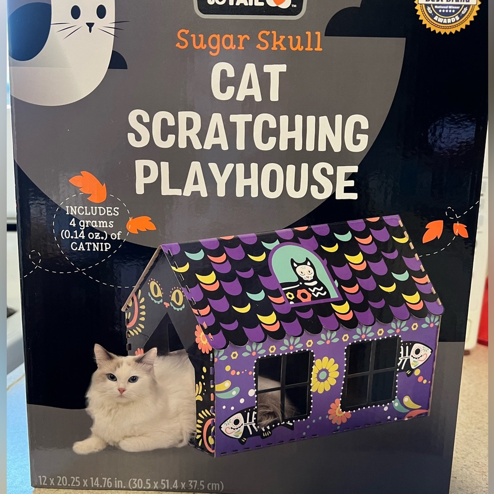Cat scratcher house